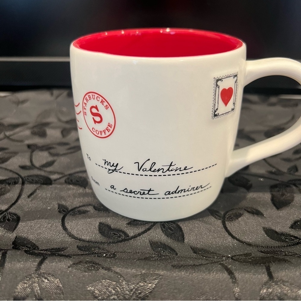 Starbucks 2010 My Valentine Secret Admirer Bone China Coffee Mug